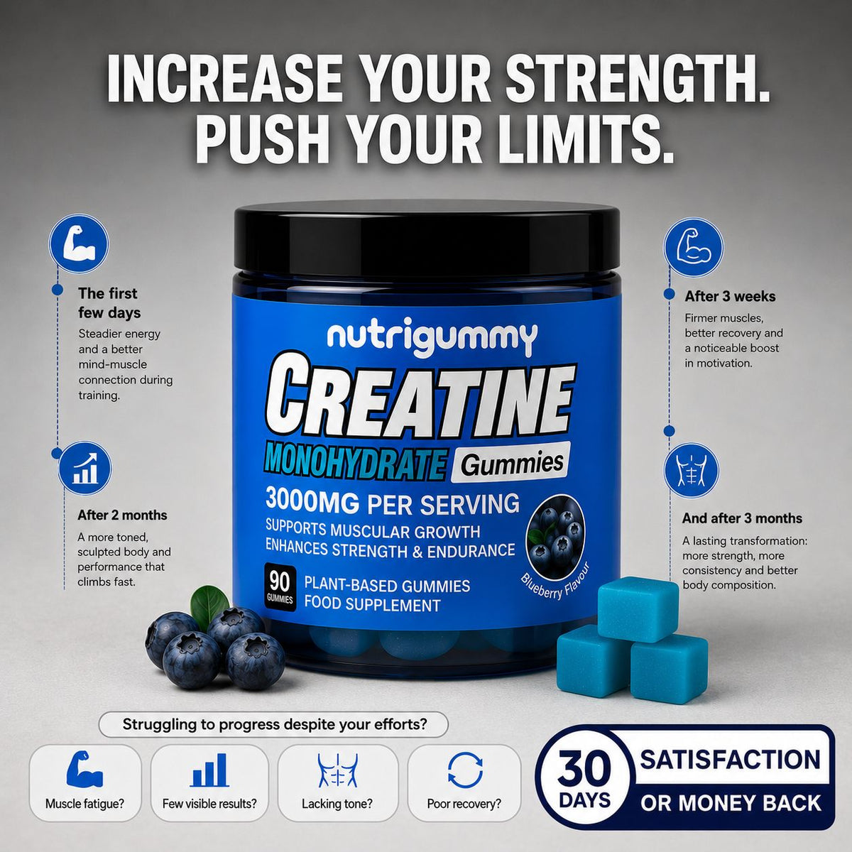 Creatine Gummies – Blueberry